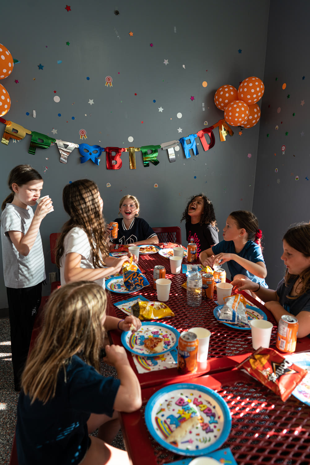 Kids celebrating a birthday